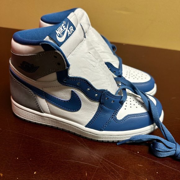 Nike Mens Air Jordan 1 Retro High OG DZ5485-410 White Blue Sneaker Shoes Size 18 main image 4